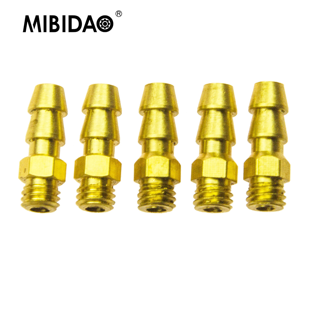 Spoke Nipple Brass - Mibidao-真ちゅう製のねじ水冷却乳首、rcモデル、ボート、DIYパーツ用の燃料ソケット、5個