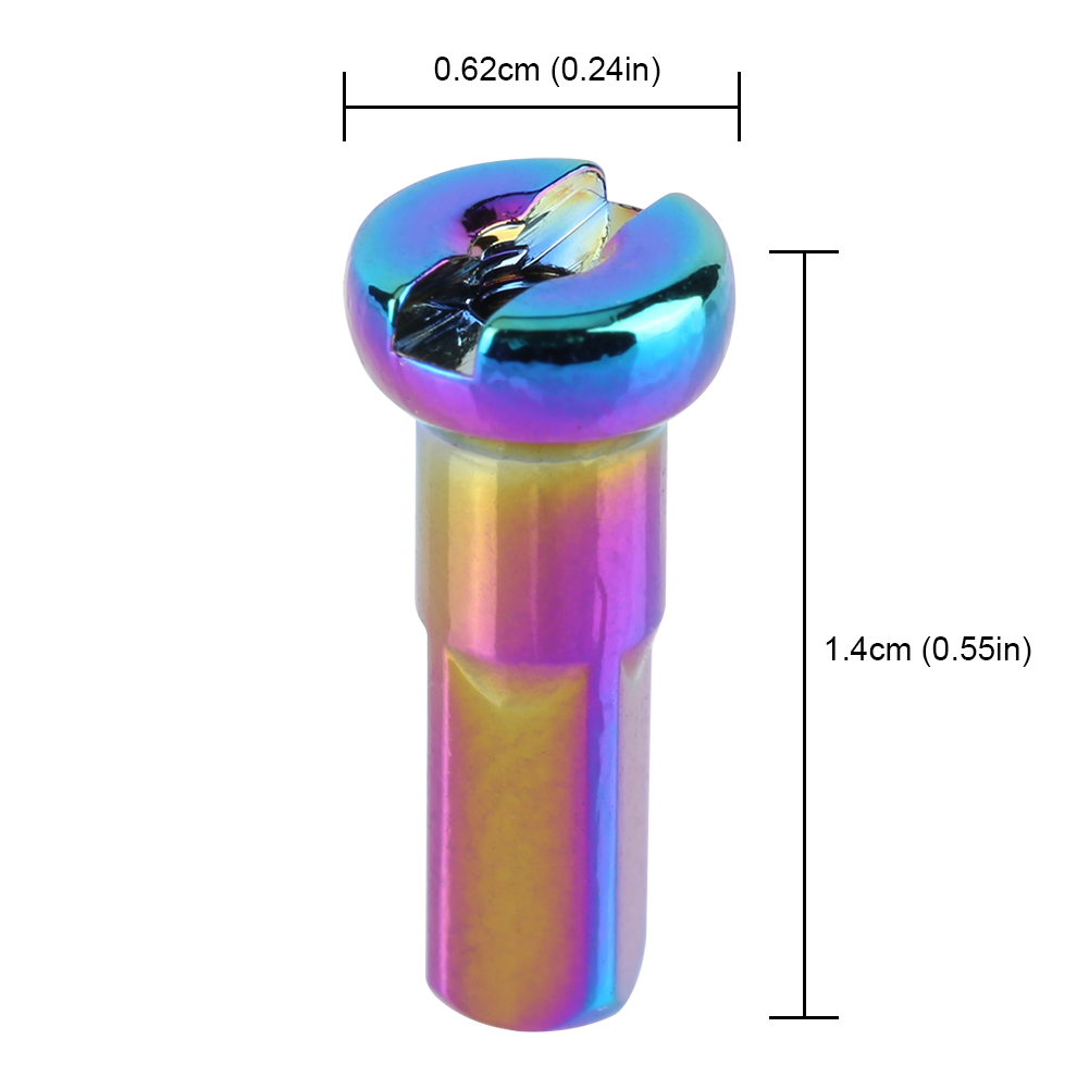 Mountain Biking Tips - 自転車用スポークニップル10個入り、アルミニウム合金製、14G、自転車用スポークキャップ、マウンテンバイクやロードバイク用スポークエンドキャップ。
