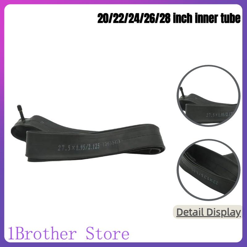 Mountain Biking Tube - 20/22/24/26/27.5/28インチの様々なサイズに対応したインナーチューブ。マウンテンバイクや電動スクーターのインナーチューブの交換に適しています。