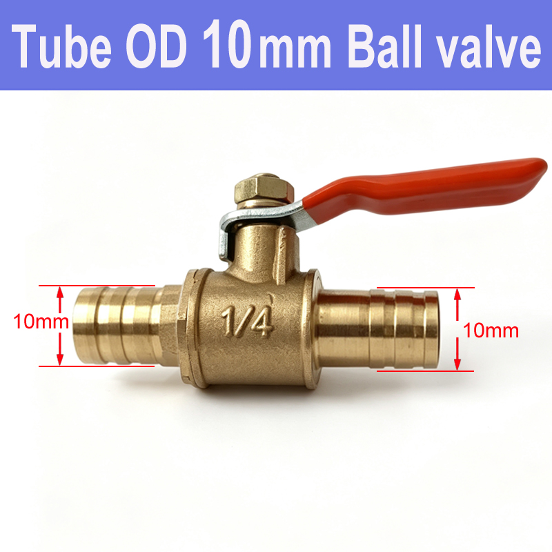 小さな赤いハンドル付き真鍮製遮断ボールバルブ、6mm 8mm - Spoke Nipple Brass のレビューと価格